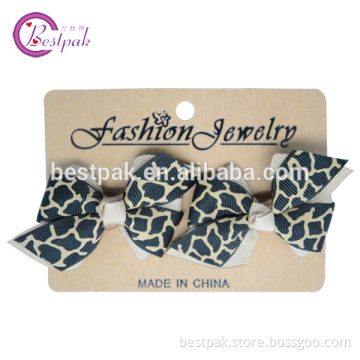 new style two layers grosgrain ribbon hair clip